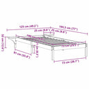 vidaXL Ágykeret Faggyú barna 75 x 190 cm Tömör fenyőfa