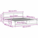 vidaXL Ágykeret fejtámlával Fehér 180 x 200 cm Tömör fenyőfa