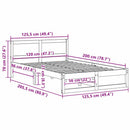 vidaXL Ágykeret fejtámlával Természetes 120 x 200 cm Tömör fenyőfa