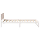 vidaXL Ágykeret fejtámlával Fehér 80 x 200 cm Tömör fenyőfa