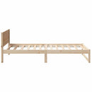 vidaXL Ágykeret fejtámlával Természetes 75 x 190 cm Tömör fenyőfa