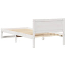 vidaXL Ágykeret fejtámlával Fehér 75 x 190 cm Tömör fenyőfa