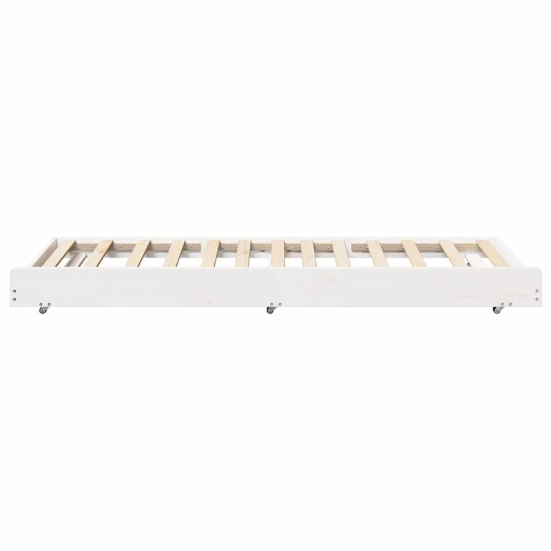 vidaXL Ágykeret Fehér 100 x 200 cm Tömör fenyőfa