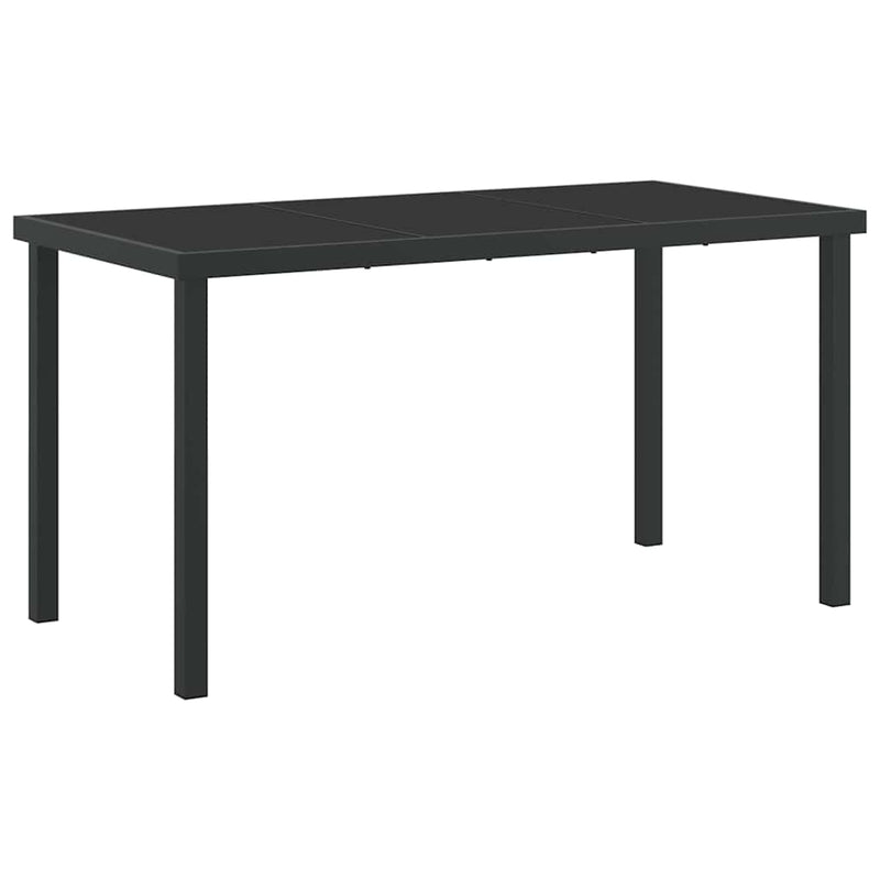 vidaXL Kert étkező szett 5 pcs Fekete 140 x 70 x 73 cm