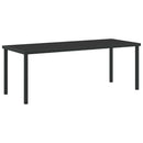 vidaXL Kert étkező szett 9 pcs Fekete 200 x 80 x 73 cm