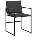 vidaXL Kert étkező szett 9 pcs Fekete 200 x 80 x 73 cm