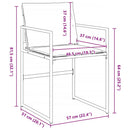 vidaXL Kert étkező szett 9 pcs Fekete 200 x 80 x 73 cm