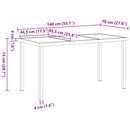 vidaXL Kert étkező szett 5 pcs Fehér Textilén és acél