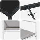 vidaXL Kert étkező szett 5 pcs Fehér Textilén és acél