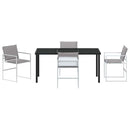 vidaXL Kert étkező szett 5 pcs Fehér Textilén és acél