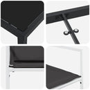 vidaXL Kert étkező szett 5 pcs Fehér Textilén és acél