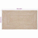 vidaXL Területszőnyegek Természetes és Fehér 80 x 150 cm Juta