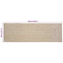 vidaXL Területszőnyegek Természetes és Fehér 80 x 250 cm Juta