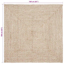 vidaXL Szőnyeg Természetes és fehér 160 x 160 cm Juta