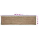 vidaXL Területszőnyegek Természetes és Fekete 60 x 200 cm Juta