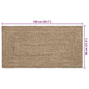 vidaXL Területszőnyegek Természetes és Fekete 80 x 150 cm Juta