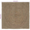 vidaXL Területszőnyegek Szürke 120 x 120 cm Juta