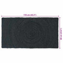 vidaXL Területszőnyegek Sötétszürke 60 x 110 cm Juta