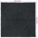 vidaXL Területszőnyegek Sötétszürke 120 x 120 cm Juta