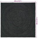 vidaXL Területszőnyegek Sötétszürke 200 x 200 cm Juta