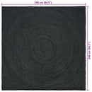 vidaXL Területszőnyegek Sötétszürke 240 x 240 cm Juta