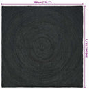 vidaXL Területszőnyegek Sötétszürke 300 x 300 cm Juta