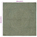 vidaXL Területszőnyegek Olajzöld 120 x 120 cm Juta