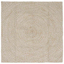 vidaXL Területszőnyegek Természetes és Fehér 120 x 120 cm Juta