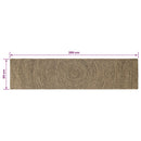 vidaXL Területszőnyegek Természetes és Fekete 60 x 200 cm Juta