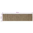 vidaXL Területszőnyegek Természetes és Fekete 60 x 250 cm Juta