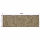 vidaXL Területszőnyegek Természetes és Fekete 80 x 250 cm Juta