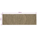 vidaXL Területszőnyegek Természetes és Fekete 80 x 300 cm Juta