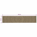 vidaXL Területszőnyegek Természetes és Fekete 80 x 400 cm Juta