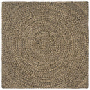 vidaXL Területszőnyegek Természetes és Fekete 120 x 120 cm Juta