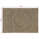 vidaXL Területszőnyegek Természetes és Fekete 120 x 170 cm Juta
