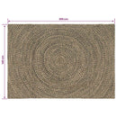 vidaXL Területszőnyegek Természetes és Fekete 140 x 200 cm Juta