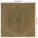 vidaXL Területszőnyegek Fekete 120 x 120 cm Juta