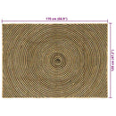 vidaXL Területszőnyegek Fekete 120 x 170 cm Juta