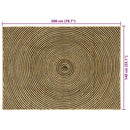 vidaXL Területszőnyegek Fekete 140 x 200 cm Juta