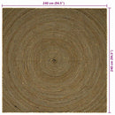 vidaXL Területszőnyegek Fekete 240 x 240 cm Juta