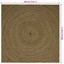 vidaXL Területszőnyegek Fekete 300 x 300 cm Juta