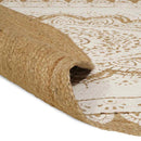 vidaXL Területszőnyegek Természetes fehér mintával 205 x 305 cm Juta