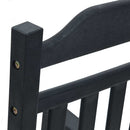 vidaXL Hintaszék Fekete 84 x 65 x 114 cm Gyanta