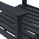 vidaXL Hintaszék Fekete 84 x 65 x 114 cm Gyanta
