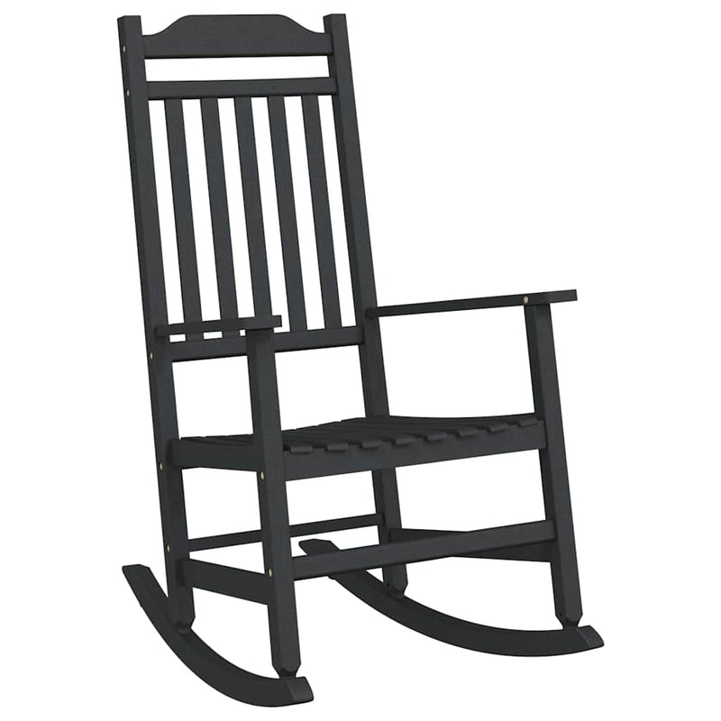 vidaXL Hintaszék Fekete 65 x 84 x 114 cm Polietilén