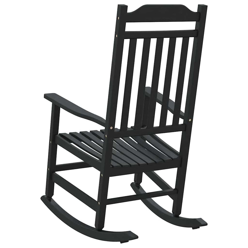 vidaXL Hintaszék Fekete 65 x 84 x 114 cm Polietilén