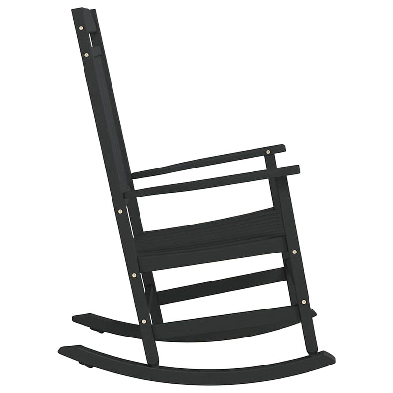 vidaXL Hintaszék Fekete 65 x 84 x 114 cm Polietilén