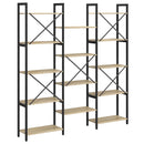 vidaXL Könyvespolc Sonoma tölgy 156 x 25 x 167 cm Faanyag