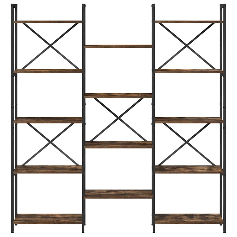 vidaXL Könyvespolc Sonoma tölgy 156 x 25 x 167 cm Faanyag