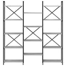 vidaXL Könyvespolc Szürke sonoma 156 x 25 x 167 cm Faanyag